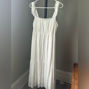 New White Boho Maxi Dress